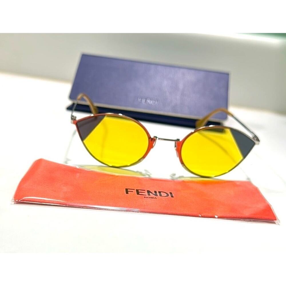 Fendi 51mm Cat Eye Sunglasses yellow